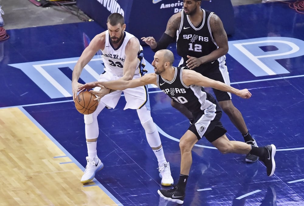 Manu Ginóbili se pierde 3 partidos por culpa de un problema en el muslo