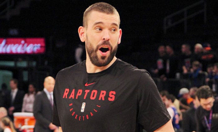 Marc Gasol estrena titularidad con los Raptors