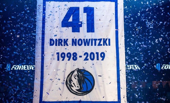 Los Mavs retiran el 41 de Nowitzki entre cánticos de “MVP, MVP…”
