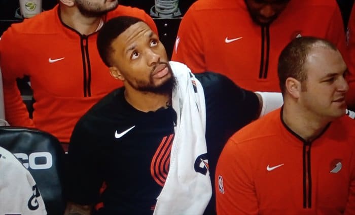 Damian Lillard anota 11 triples en tres cuartos