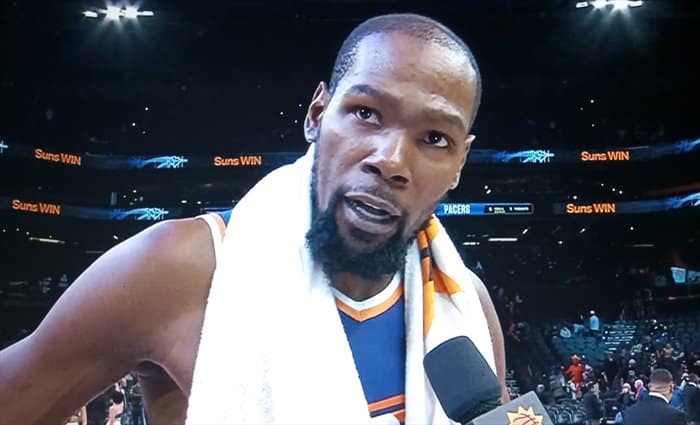 Quinta victoria seguida de Phoenix con 40 puntos de Kevin Durant