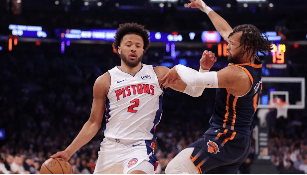 Detroit Pistons. Mandatory Credit: Brad Penner-Imagn Images