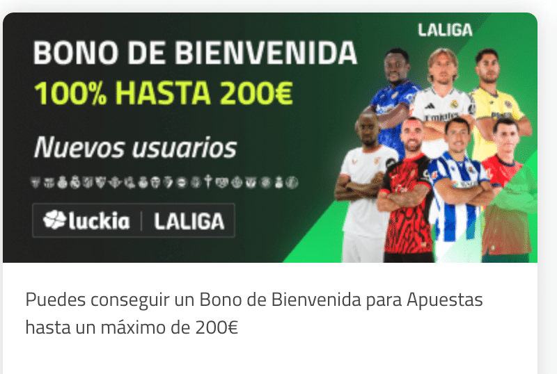 bono de bienvenida de apuestas deportivas Luckia