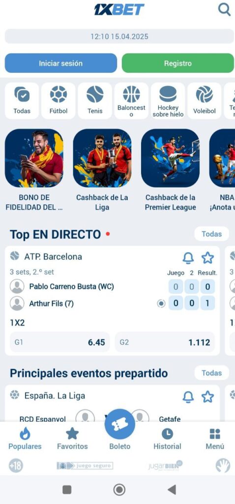 como registrarse en 1xbet app