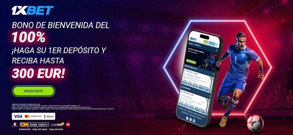 bono de bienvenida de 1xbet españa
