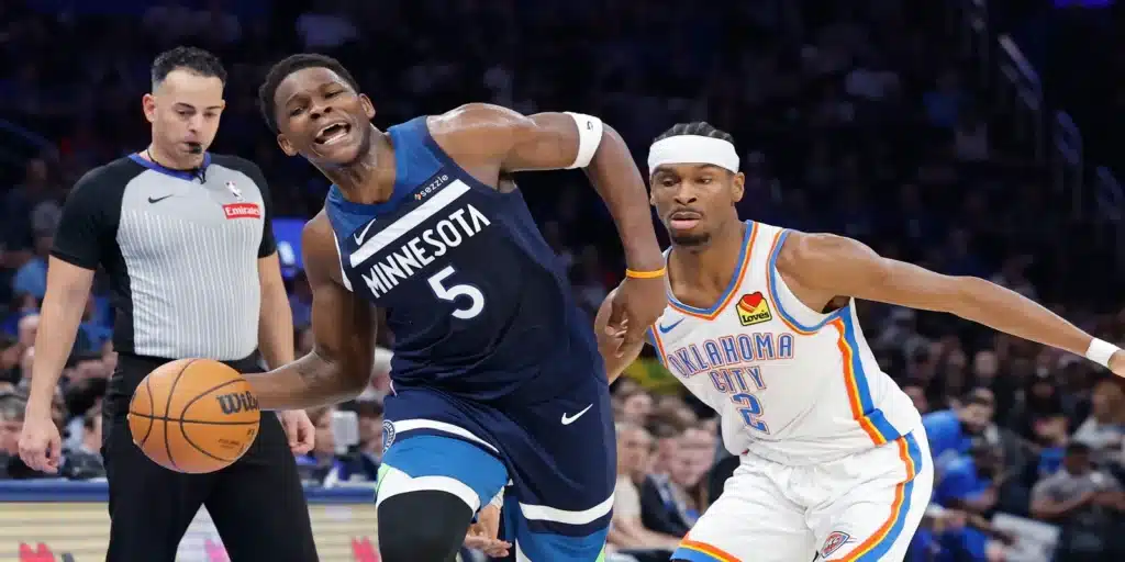 La marca de puntos que debe buscar Minnesota Timberwolves para conseguir la victoria en el juego 2 1 Minnesota Timberwolves. Créditos a USA Today