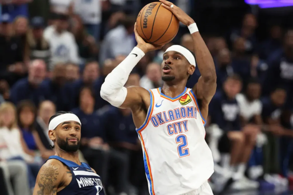 Holmgren sella la victoria de OKC y la serie se pone 3-1 1 Shai Gilgeous Alexander Oklahoma City Thunder Minnesota Timberwolves 2025 05 322cb8187f31efbe79fe20b847fde880 3x2 1