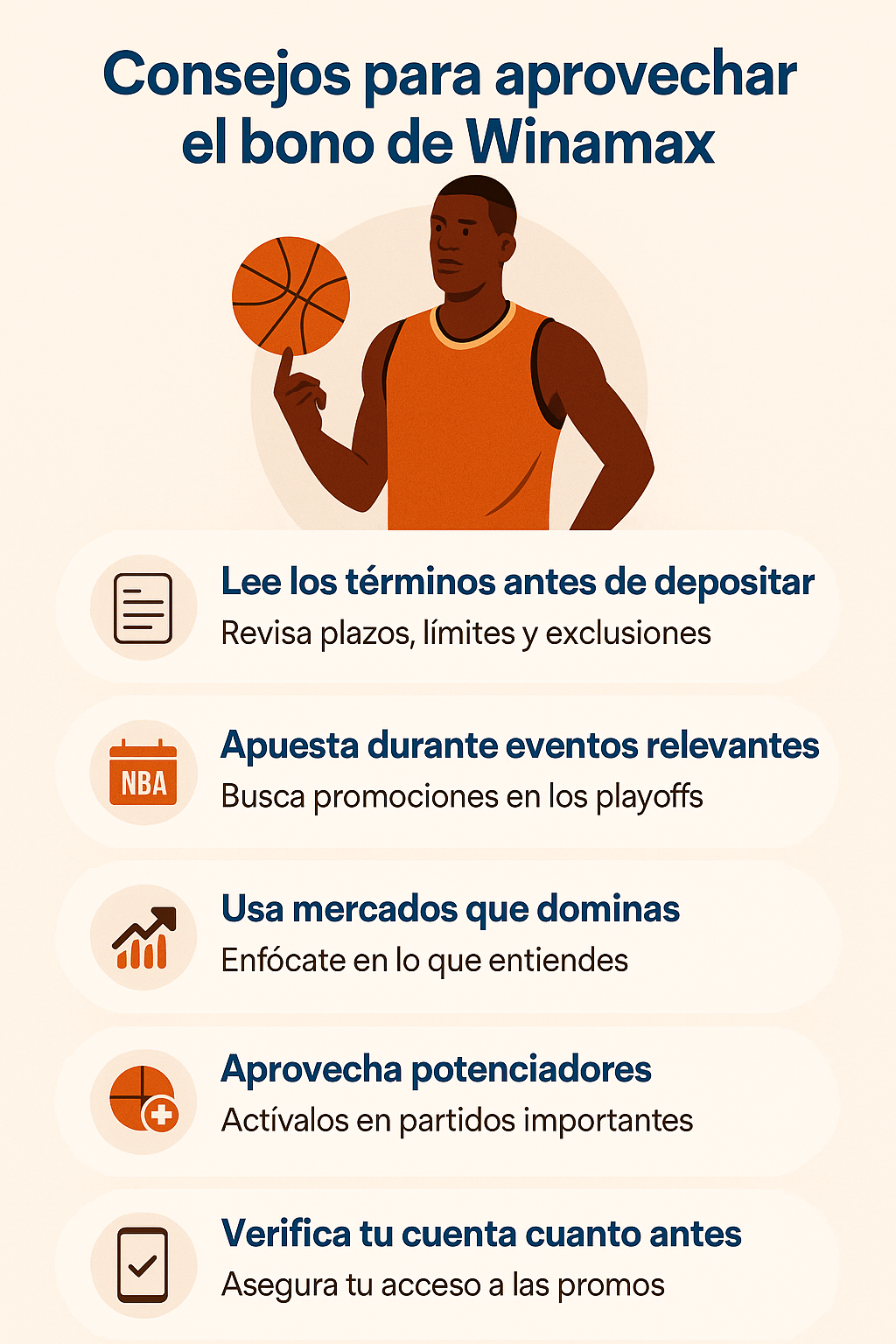 consejos para aprovechar el código promocional Winamax