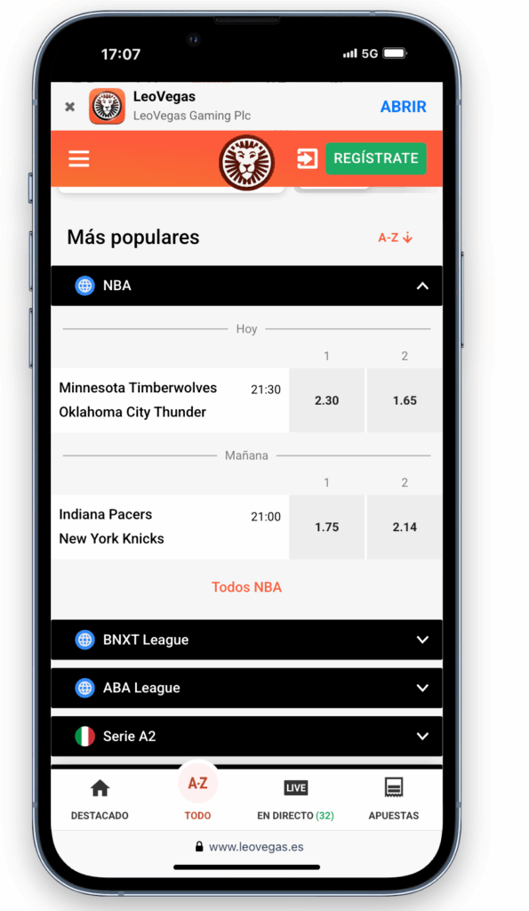 app Leovegas