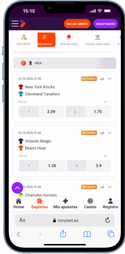 apuestas nba en tonybet