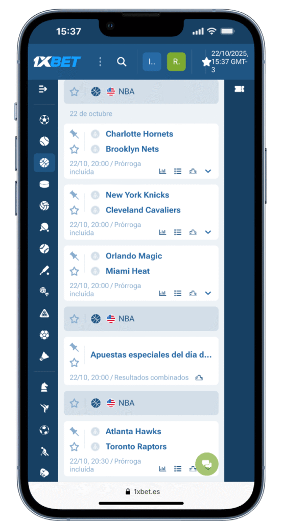 apuestas nba en 1xbet 