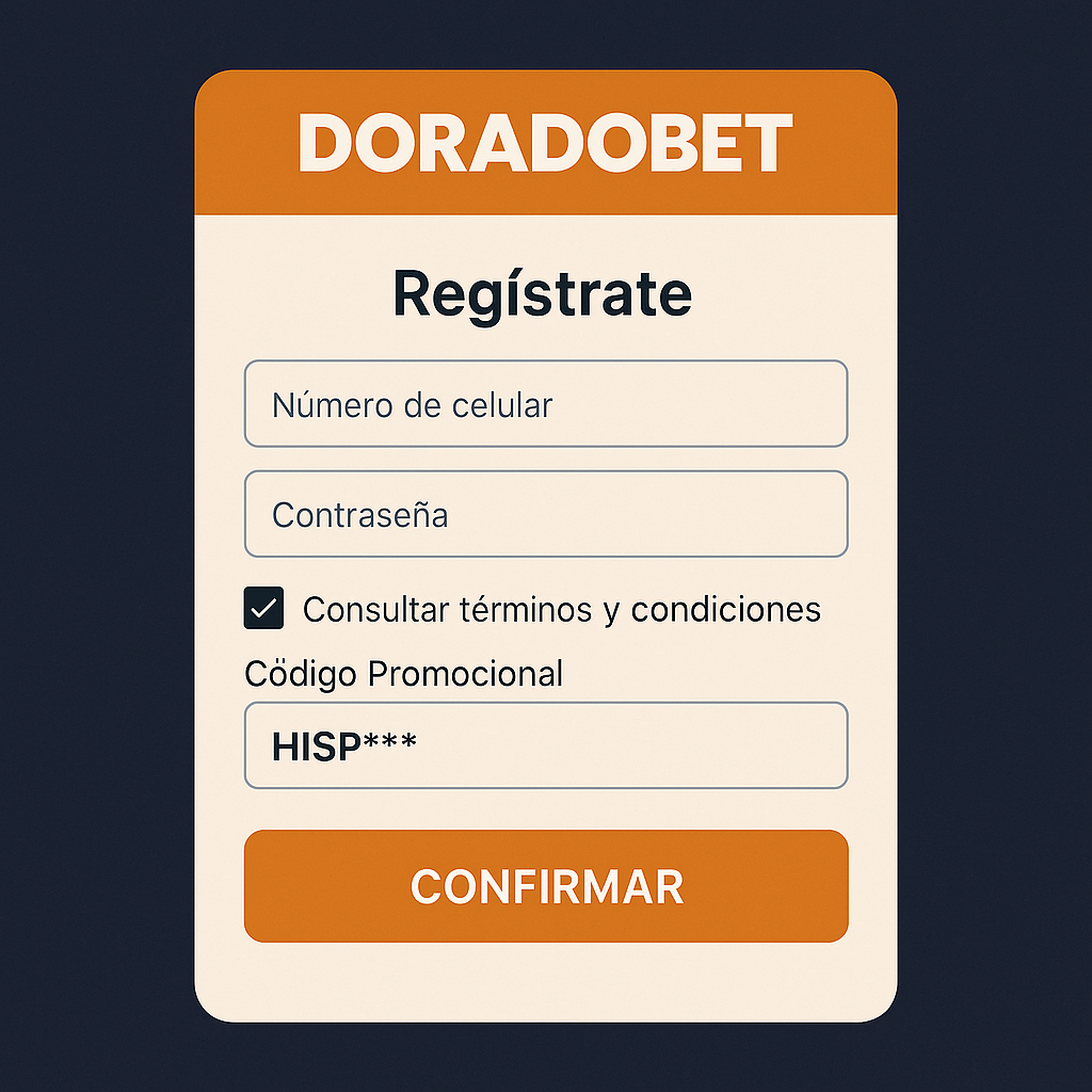código promocional Doradobet - cómo registrarse en 2025