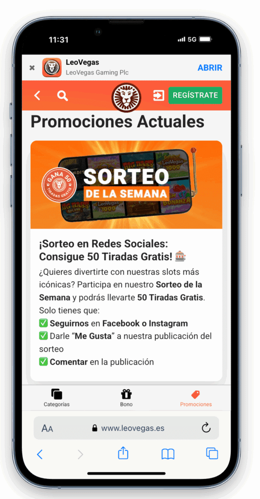promociones Leovegas en España