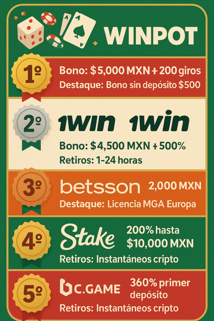 mejores casinos online México: Top 5