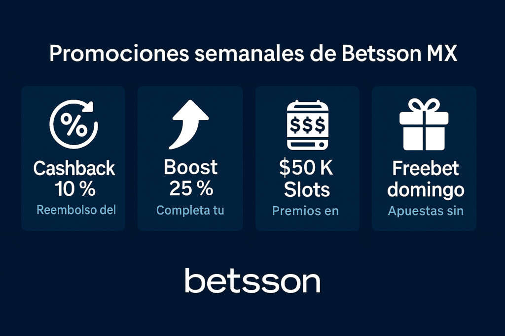Código promocional Betsson México: hasta $5,000 MXN sin código 6 bonos Betsson México