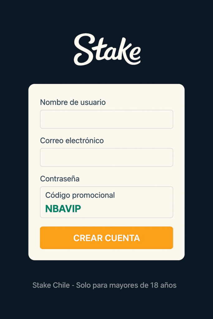registro en Stake Chile con el código promocional NBAVIP