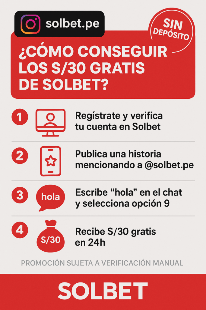 cómo activar el bono sin depósito Solbet Perú