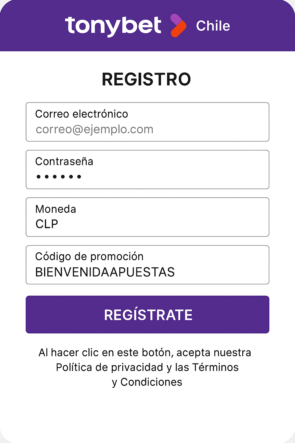 Código Promocional TonyBet BIENVENIDAAPUESTAS: Hasta $200.000 CLP 5 código promocional tonybet chile: bienvenidaapuestas