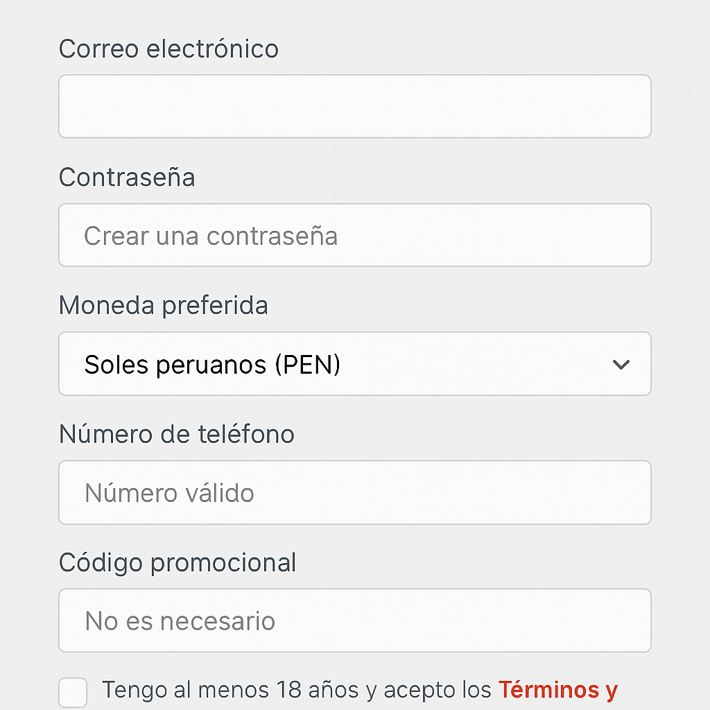 registrarse sin código promocional Solbet 