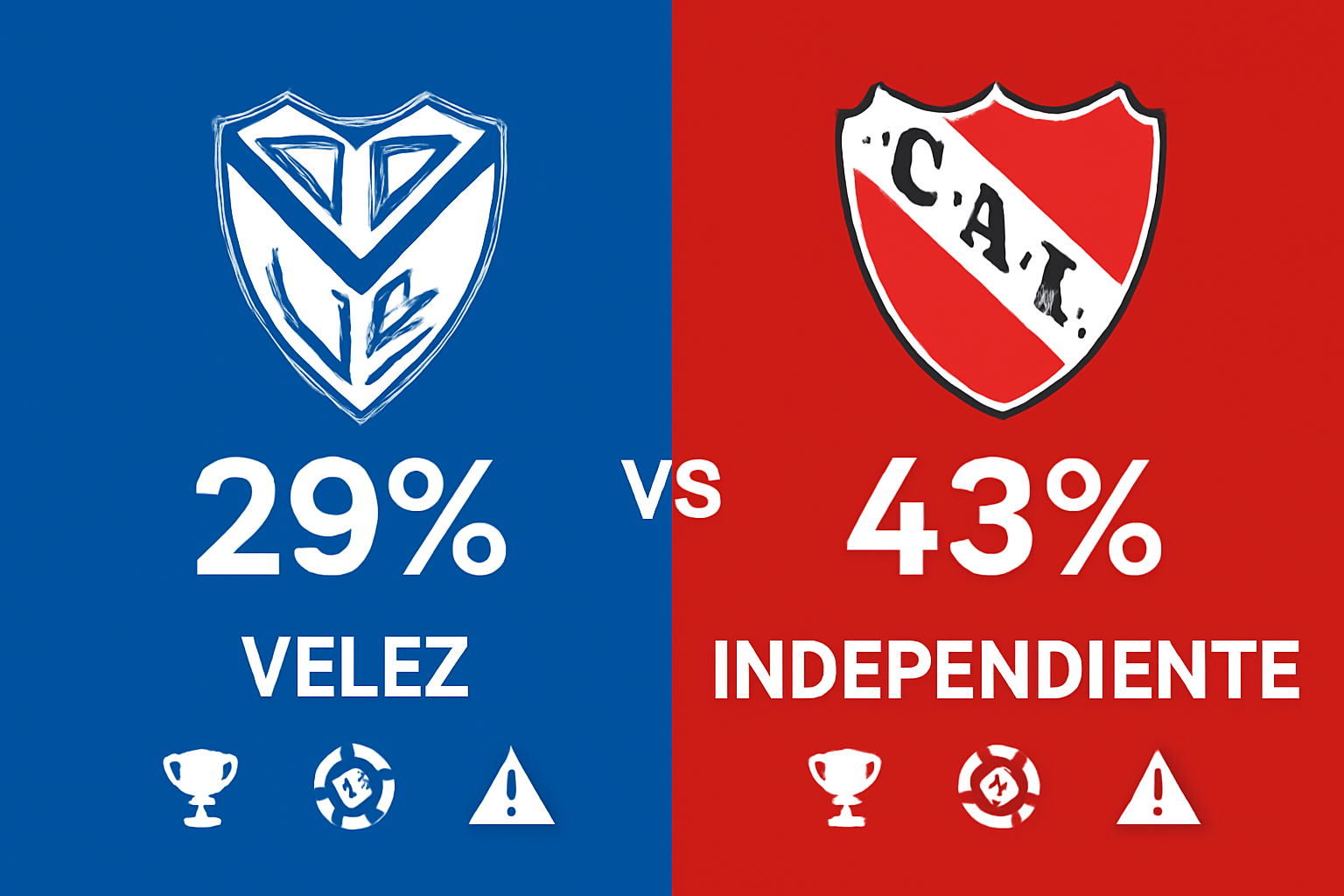 Pronóstico Vélez vs Independiente - Liga Argentina (17/08/2025)