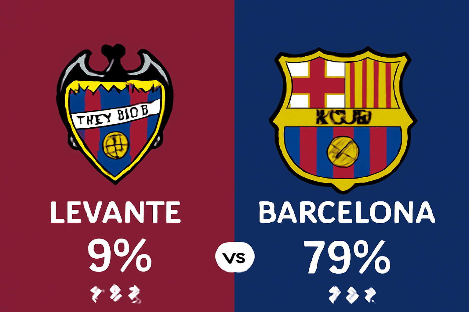 Pronóstico Levante vs Barcelona - La Liga (23/08/2025)