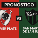 Pronóstico River Plate vs San Martín de San Juan - Liga Argentina (31/08/2025)