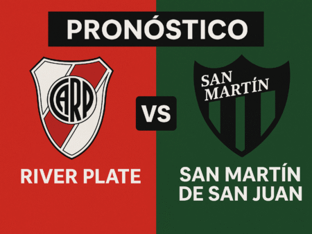 Pronóstico River Plate vs San Martín de San Juan – Liga Argentina (31/08/2025)