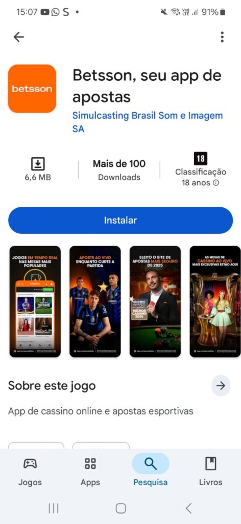 betsson app android disponivel na play store
