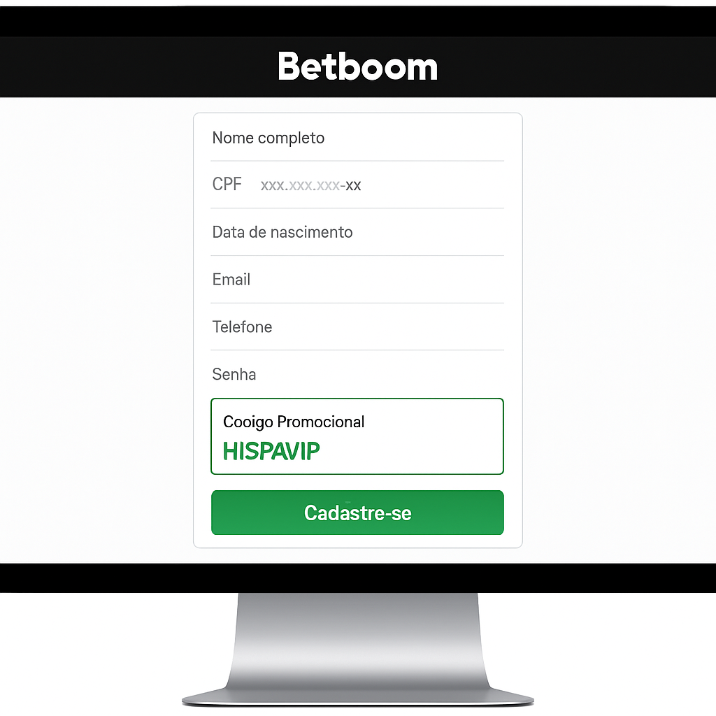 como se registrar e ativar o código promocional betboom