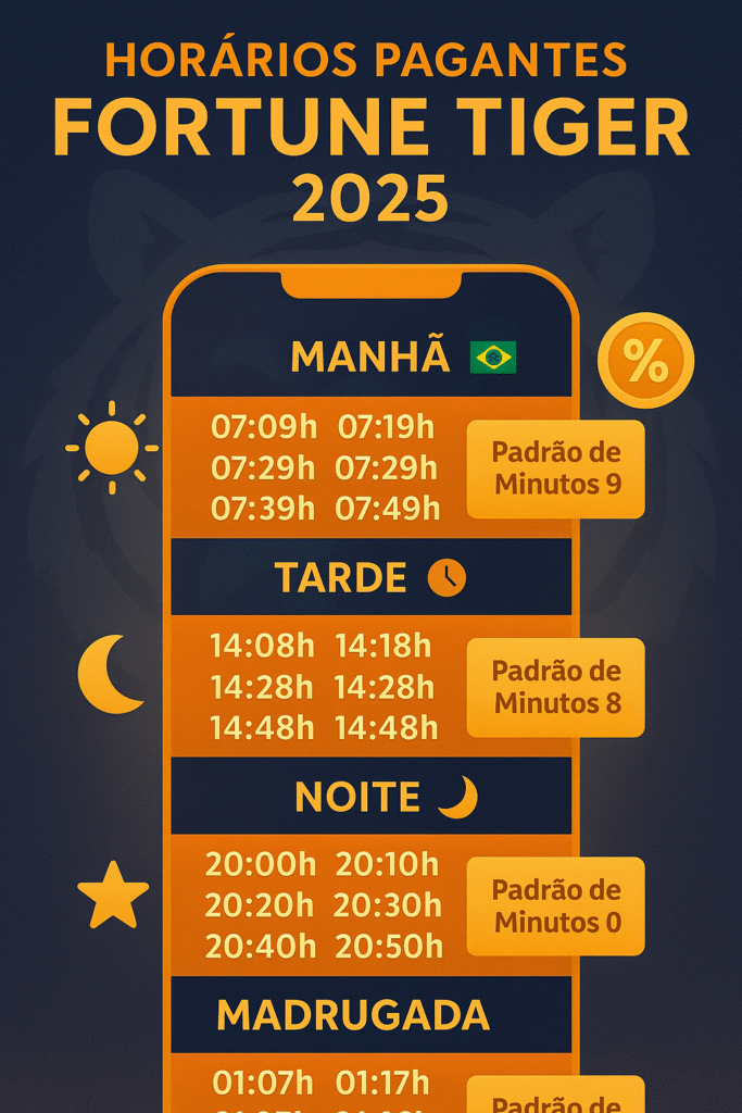 melhor horario para jogar fortune tiger manha, tarde, noite e madruada