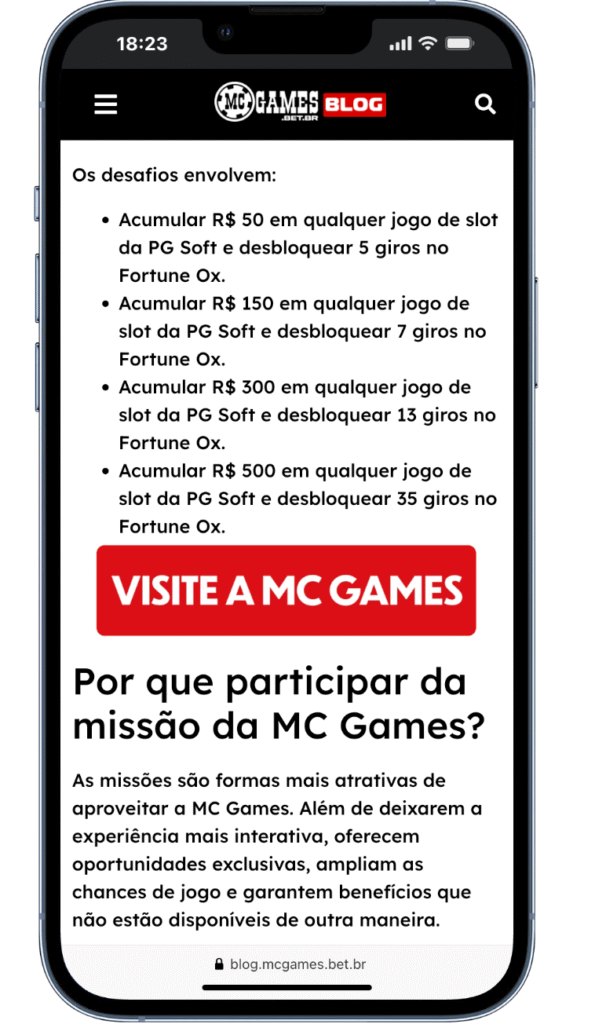 MC Games: Plataforma com depósito mínimo de 10 reais