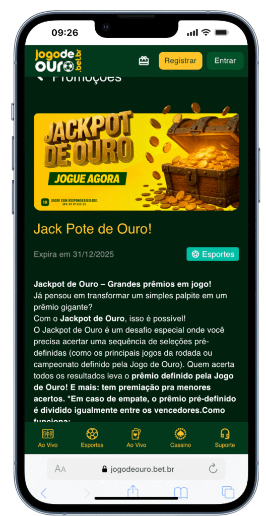 bônus Jogo de Ouro bet