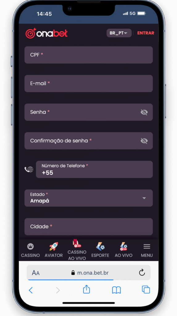 como se cadastrar na Onabet - formulario oficial