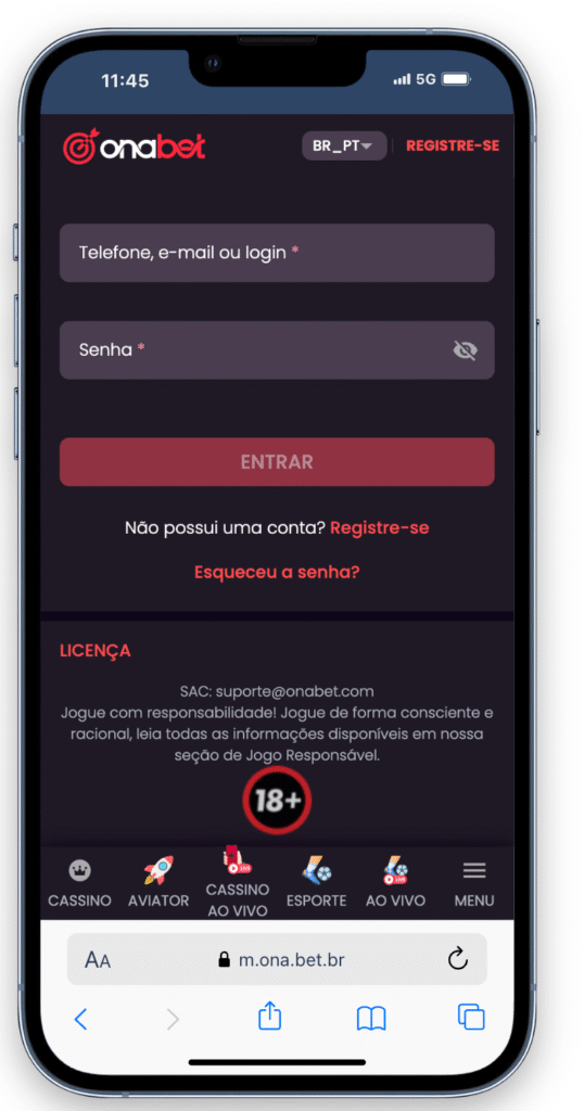 como recuperar senha na onabet