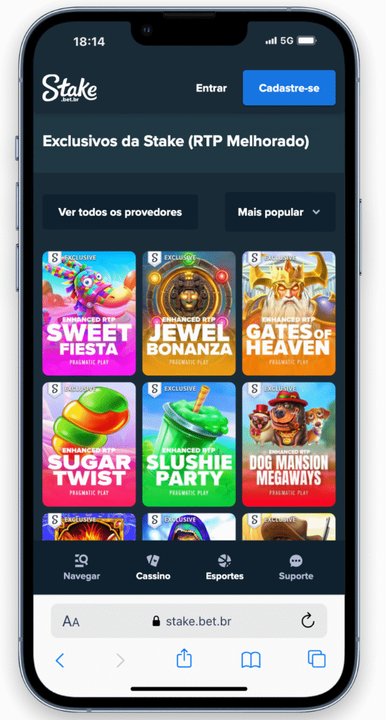 jogos de cassino exclusivos Stake