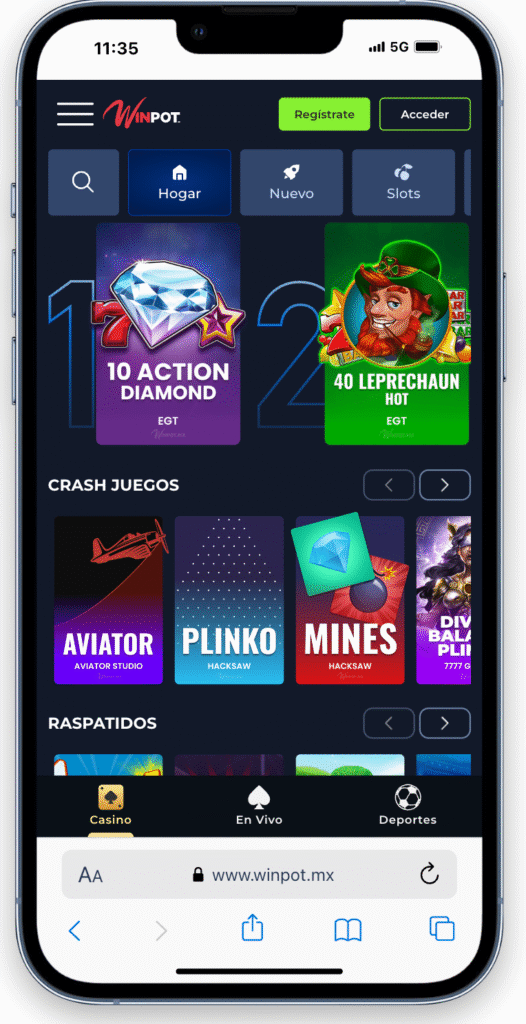 juegos de casino online Winpot México