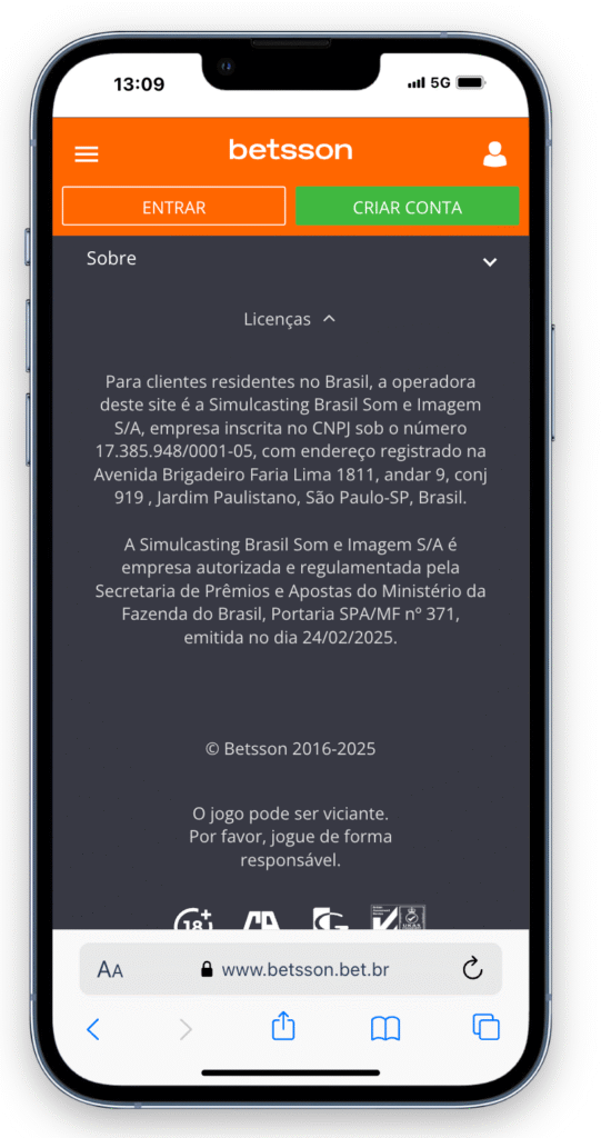 betsson app é seguro
