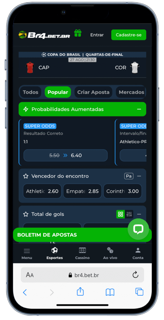 apostas no corinthians na br4bet

