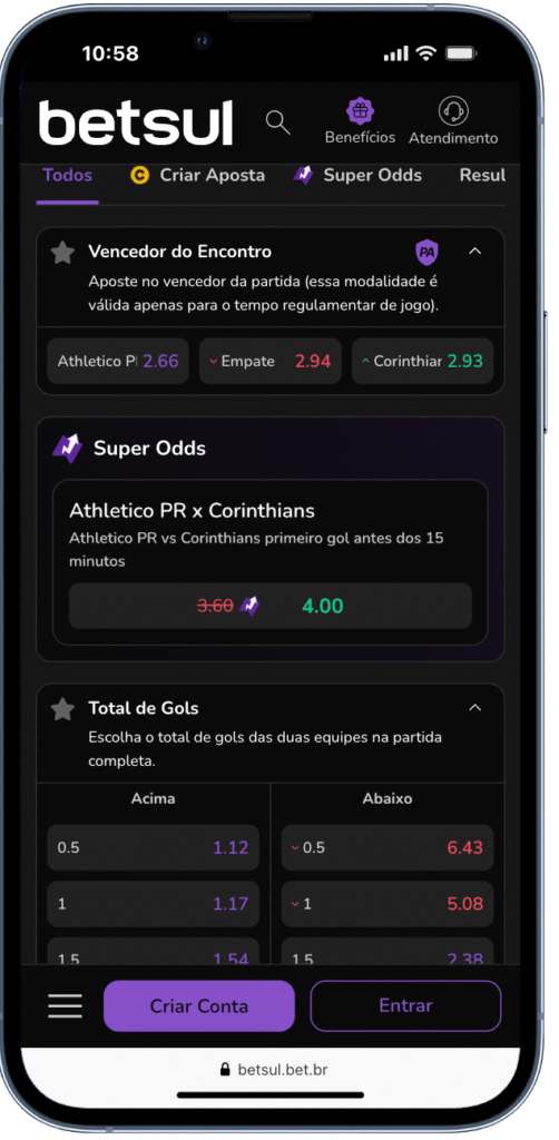 apostar no corinthians na betsul