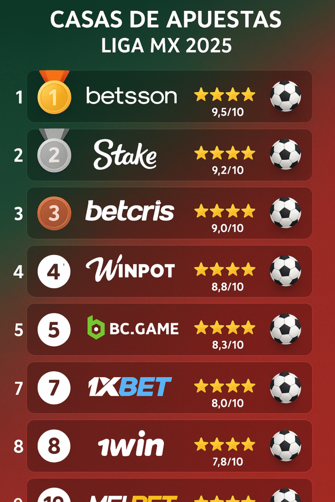 mejores casas de apuestas fútbol mexicano