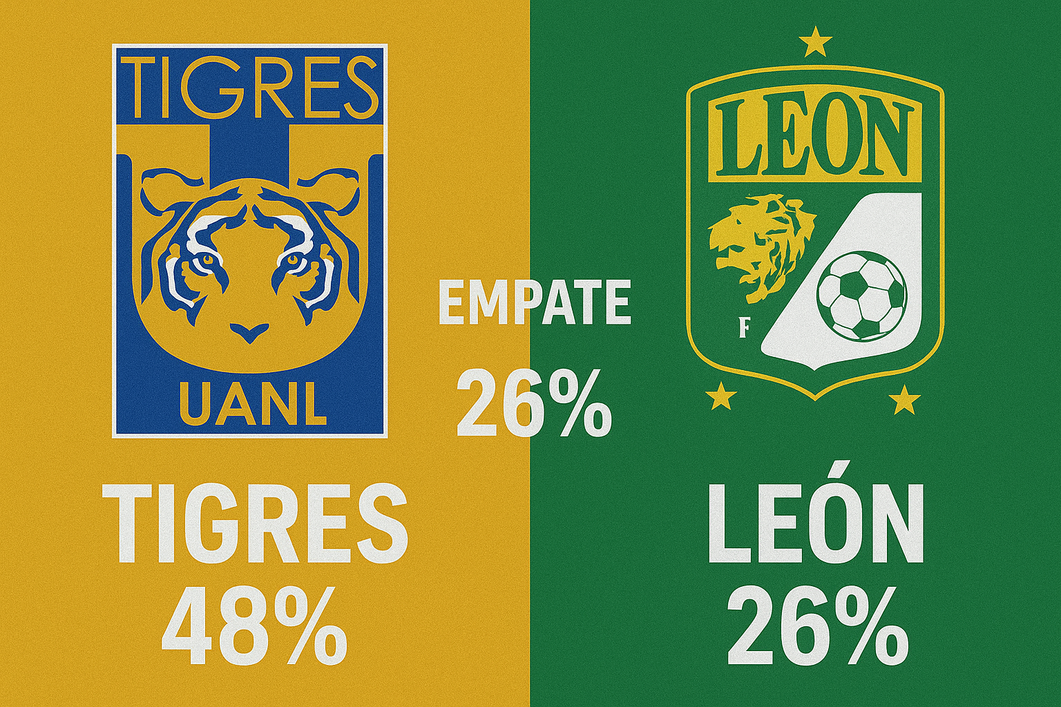 Pronóstico Tigres vs León - Liga MX (14/09/2025)