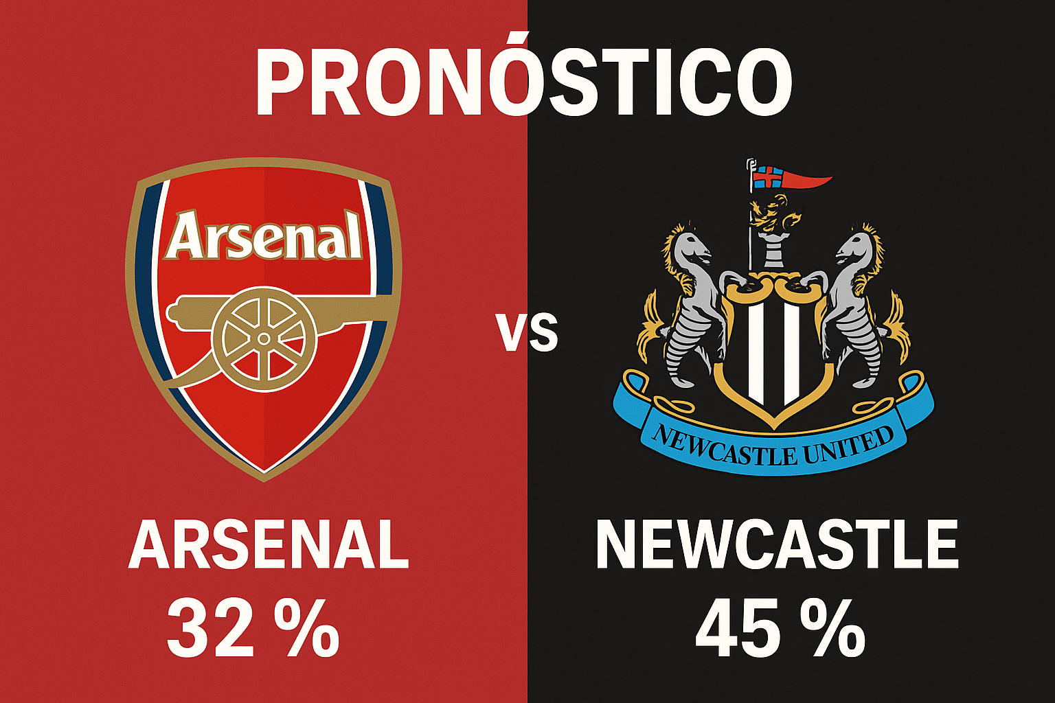 Pronóstico Newcastle vs Arsenal - Premier League (28/09/2025)