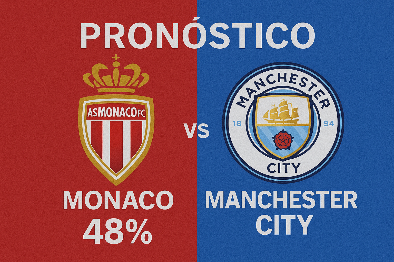 Pronóstico Monaco vs Manchester City - Champions League (01/10/2025)