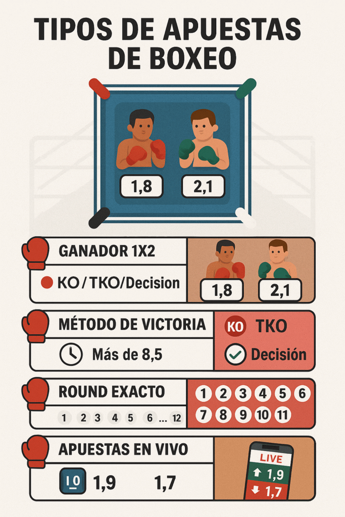 tipos de apuestas boxeo