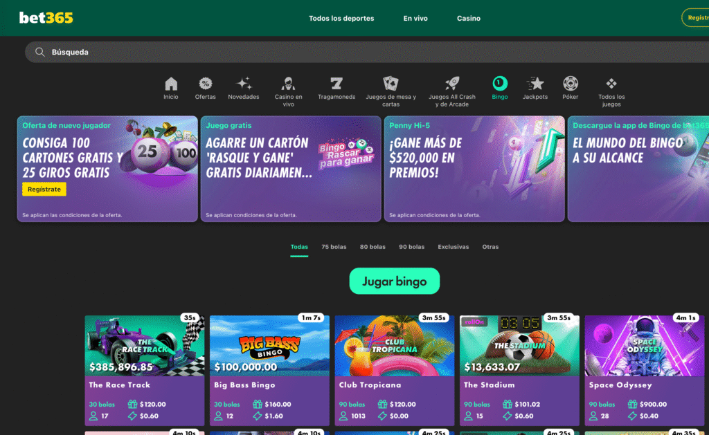 bingo en bet365 méxico