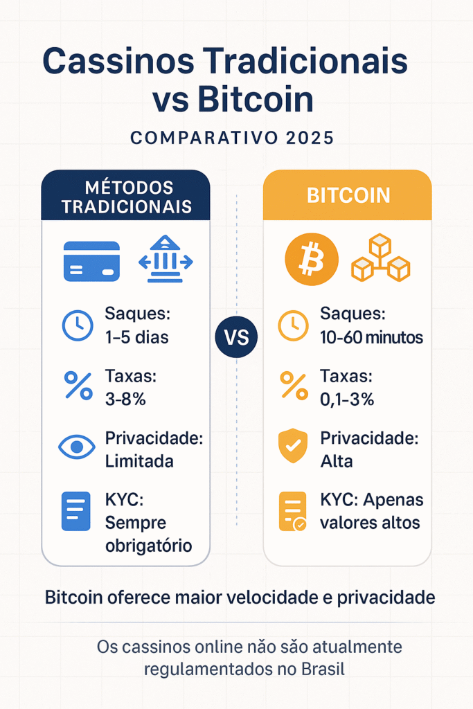 cassinos bitcoin vs cassinos tradicionais