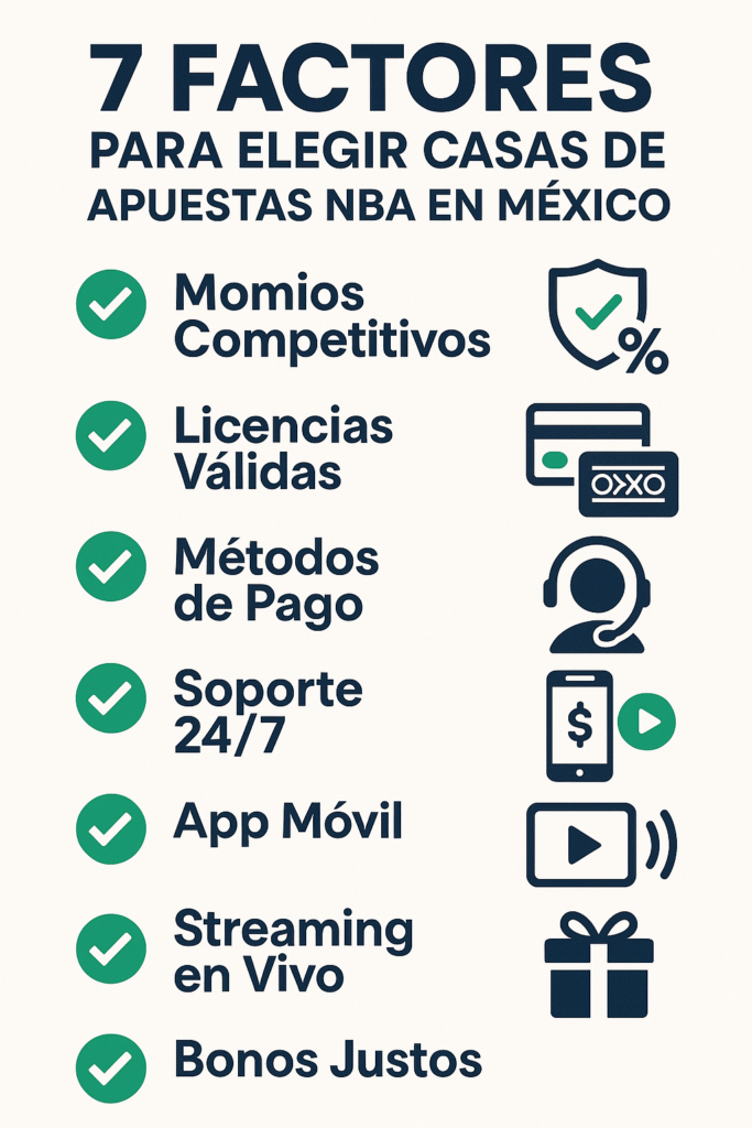cómo elegir casas de apuestas NBA en México