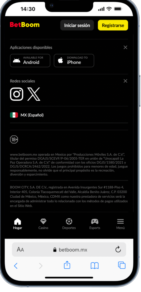 betboom es confiable con licencia en México