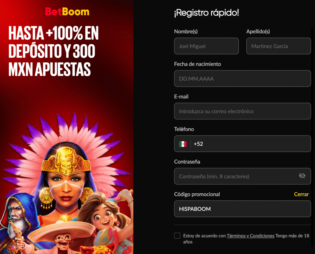 Código Promocional Betboom México: HISPABOOM | Hasta $20,075 MXN + 100 Giros Gratis | Septiembre 2025 11 código promocional BetBoom México HISPABOOM