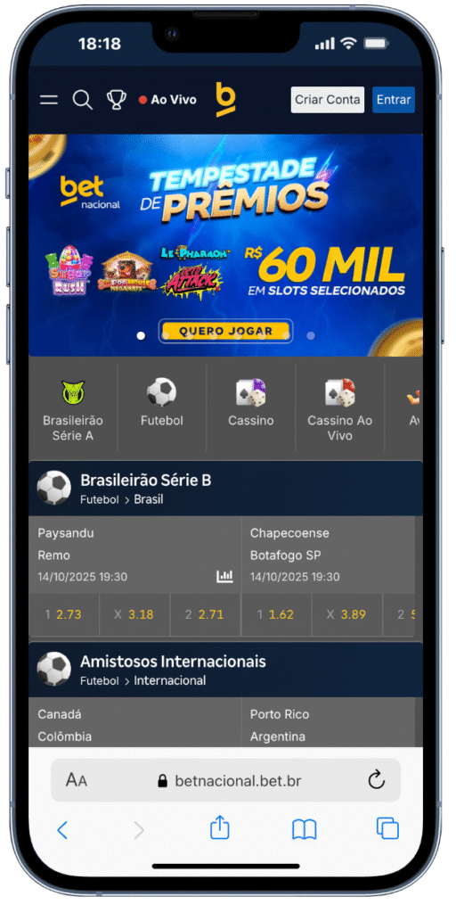 tempestade de prêmios no cassino Betnacional